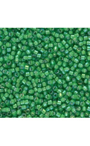 Miyuki delica Beads 11/0 - White lined green ab DB-1787